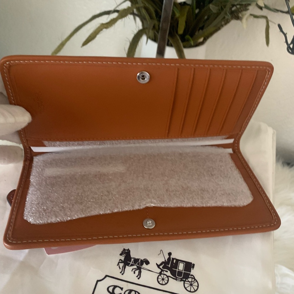 Coach Essential Slim Wallet Crystal Signature Jacquard “ FIRM PRICE” - Picture 7 of 9